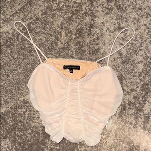 Cotton Candy LA White Crop Top